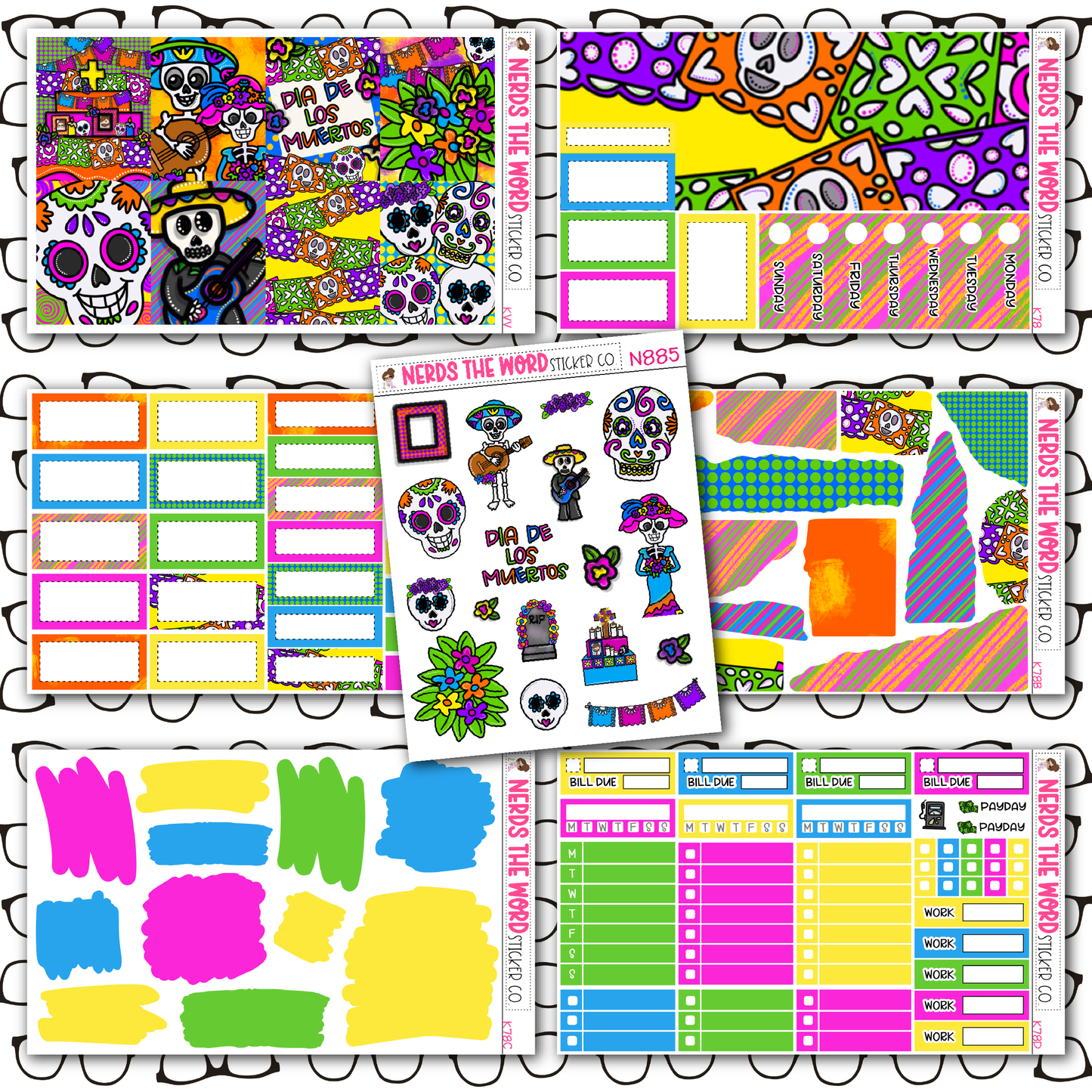 Day of the Dead Weekly Planner Kit