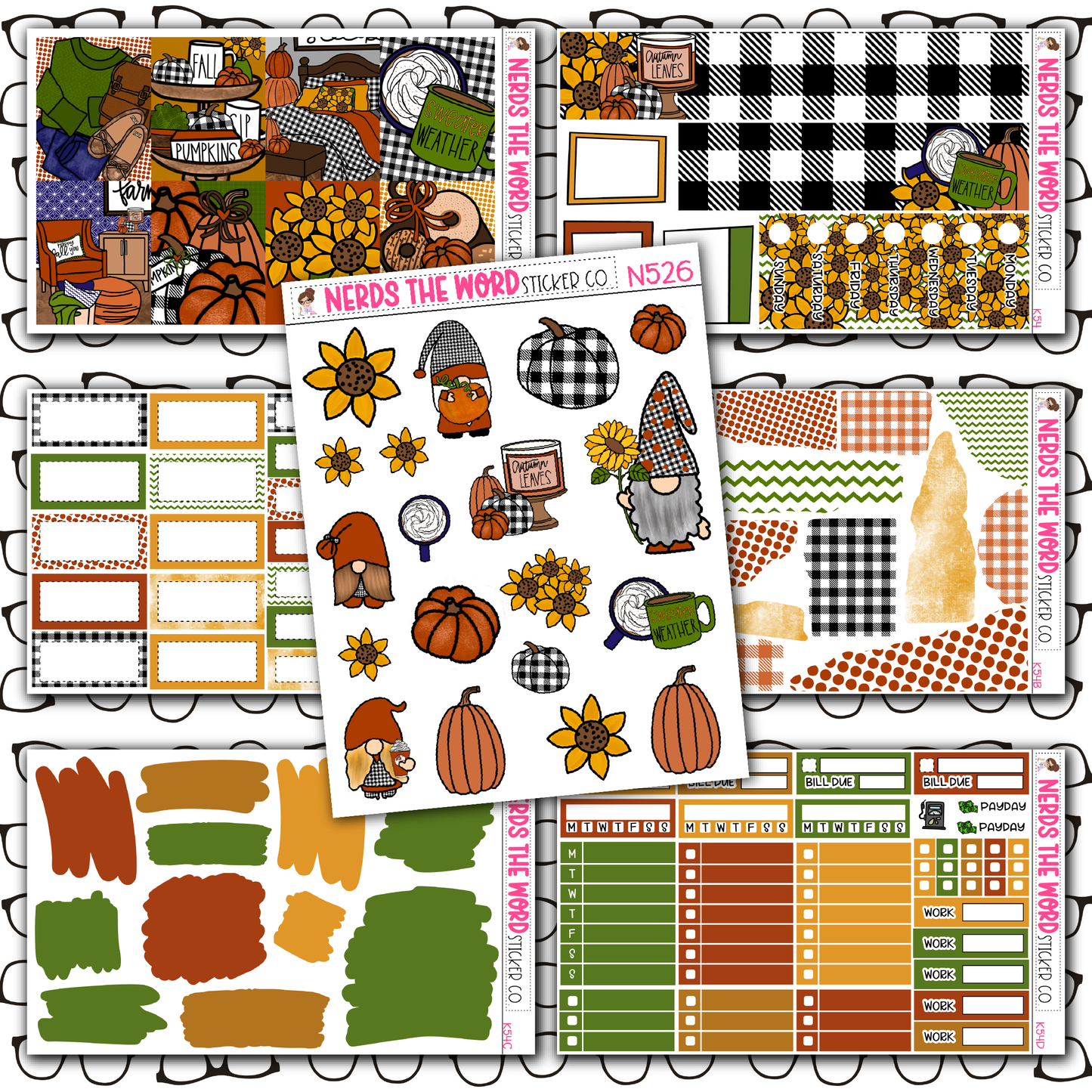 Sweater Weather Monthly, Weekly and or Journaling Sticker Kit