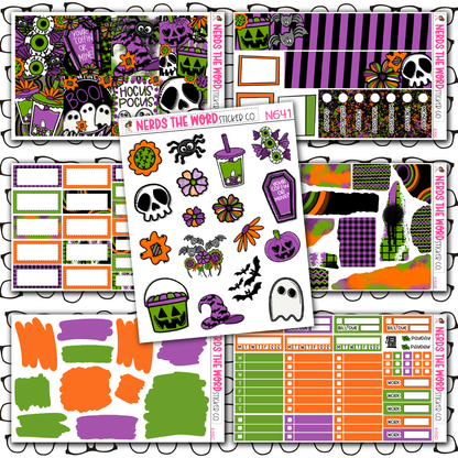 Spooky Season Monthly, Weekly and or Journaling Sticker Kit