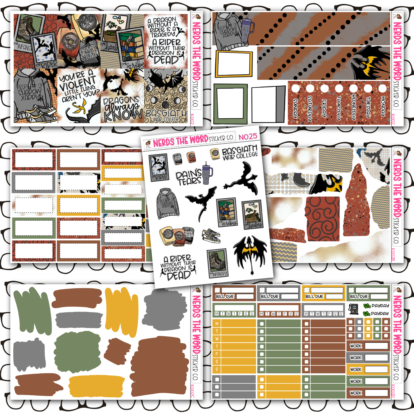 Storm Monthly, Weekly and or Journaling Sticker Kit