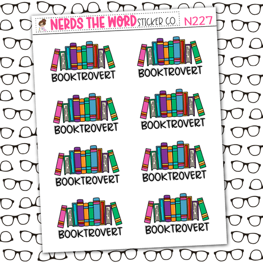 Booktrovert Sticker Sheet