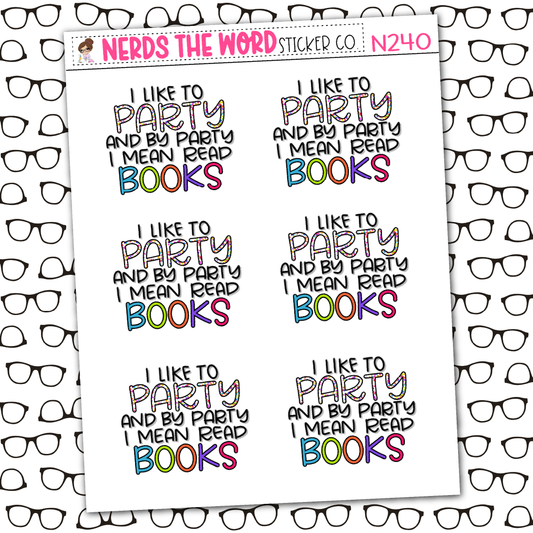 Like to Party Sticker Sheet