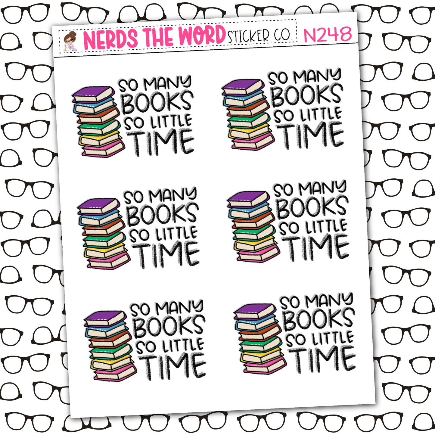 So Many Books Sticker Sheet