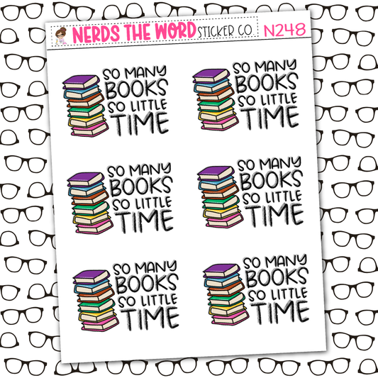 So Many Books Sticker Sheet