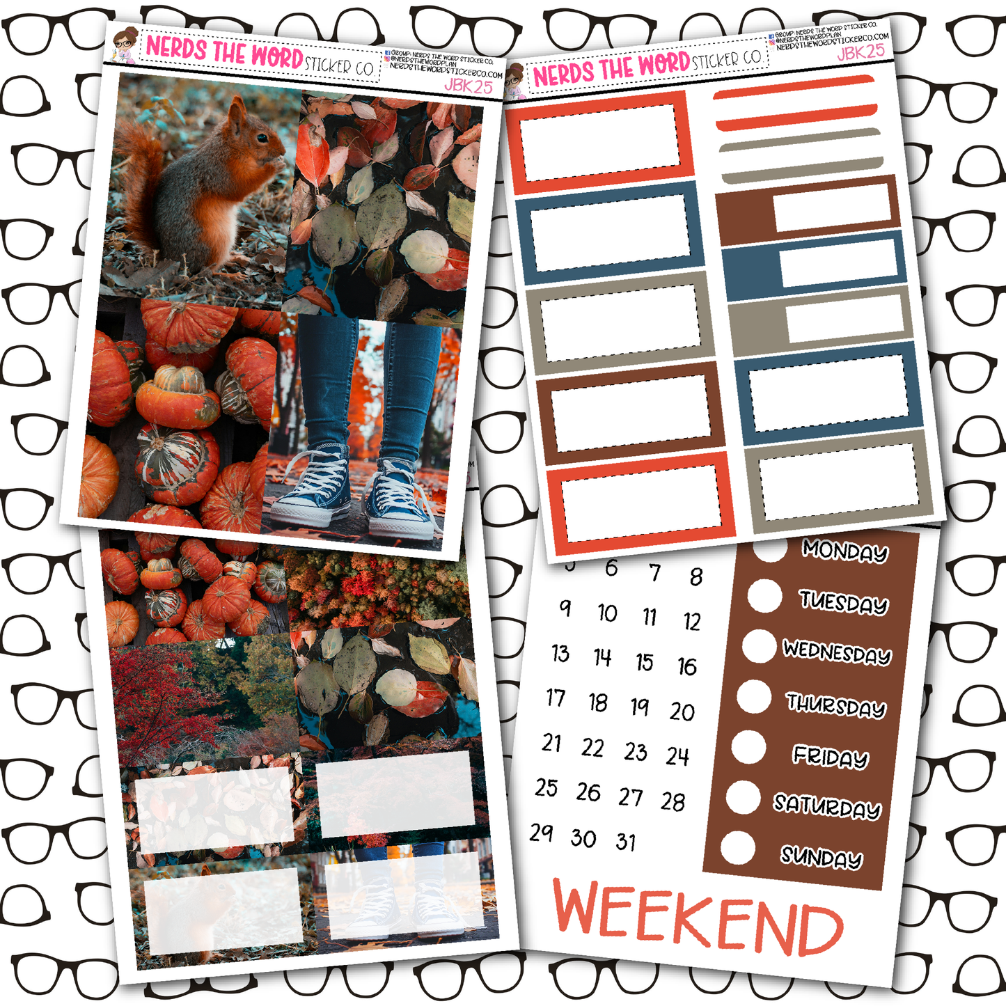 Autumn Just Boxes Mini Sticker Kit