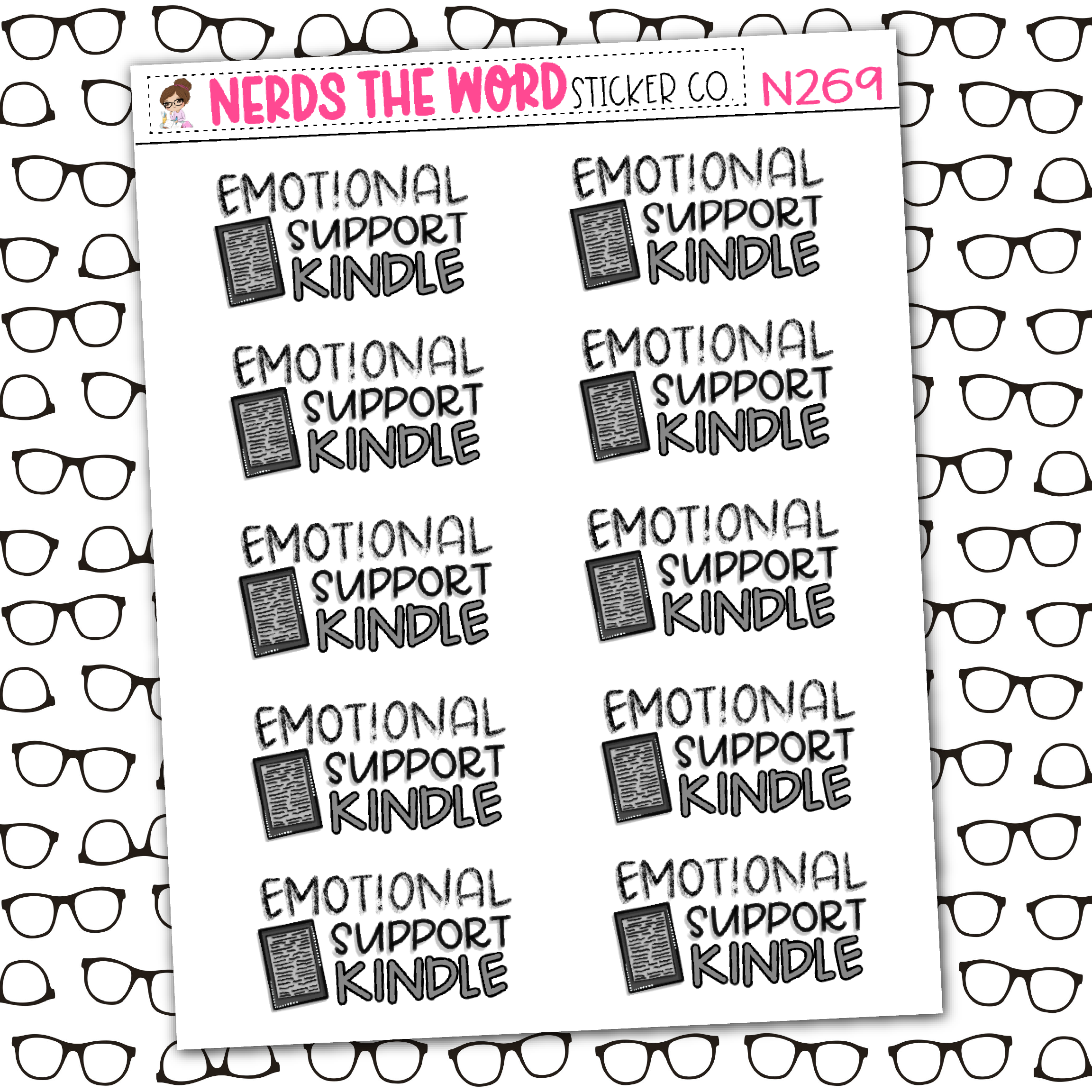 Child Support Sticker Emotional Support Kindle Sticker Sheet – Nerds The Word Sticker Co.