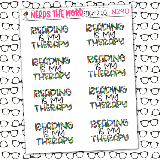 Reading is Therapy Sticker Sheet