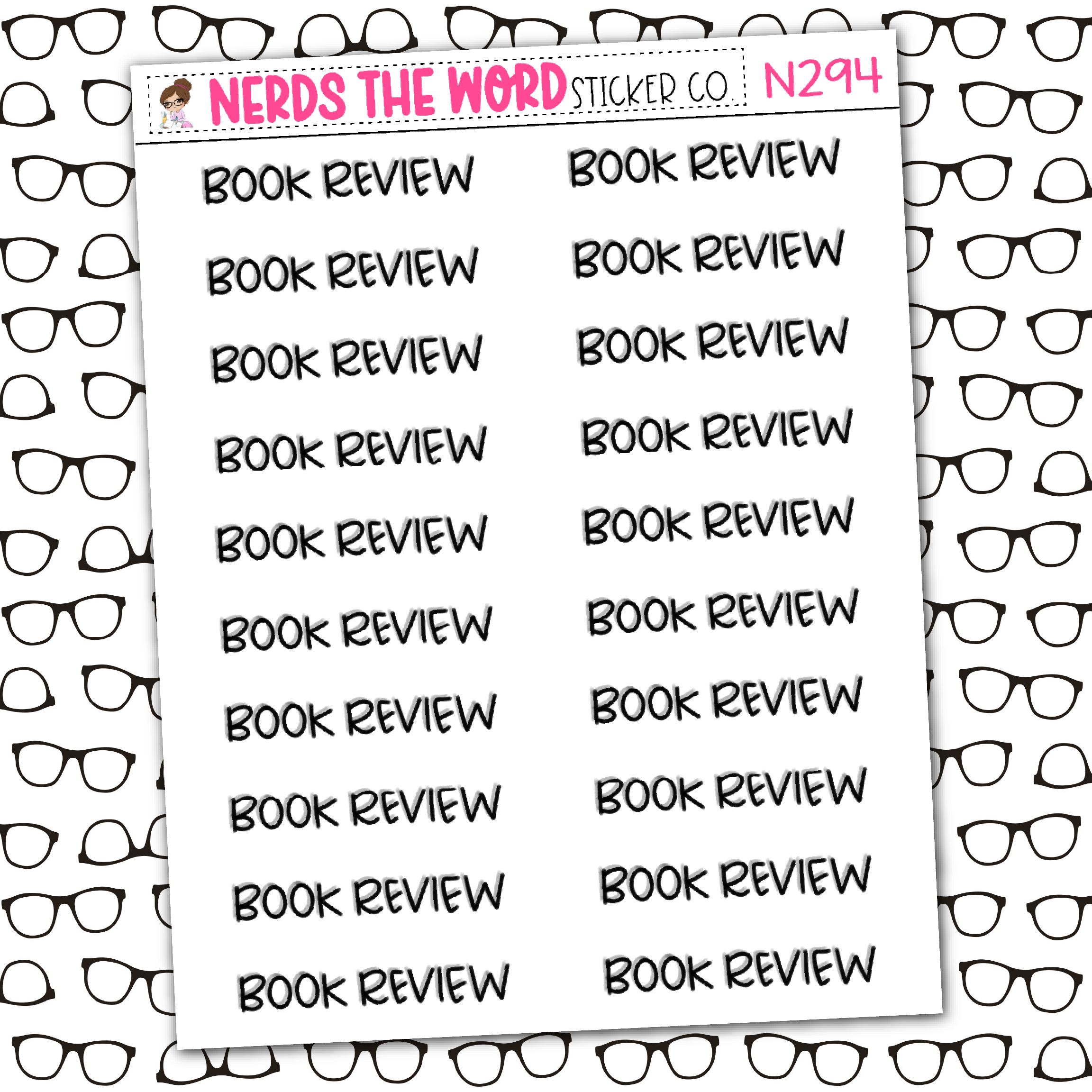 Literature Review Stickers Book Review Sticker Sheet – Nerds The Word Sticker Co.