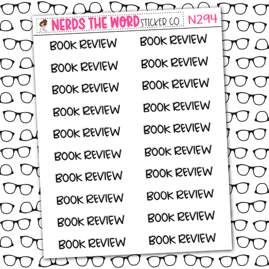 Book Review Sticker Sheet