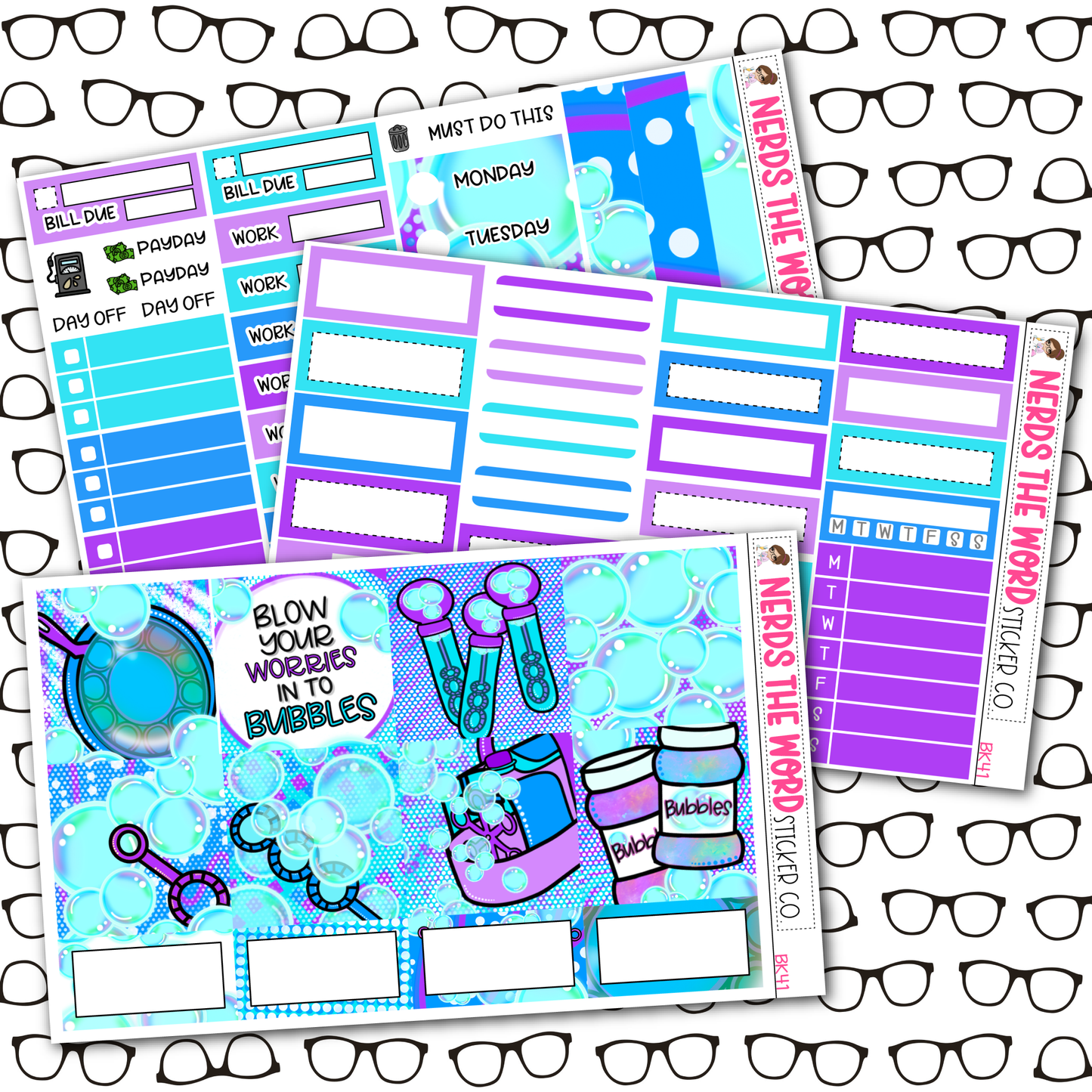 Bubbles Weekly Planner Kit