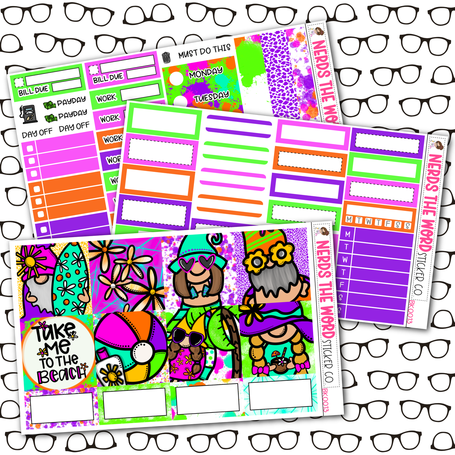 Beach Gnomes Weekly Planner Kit