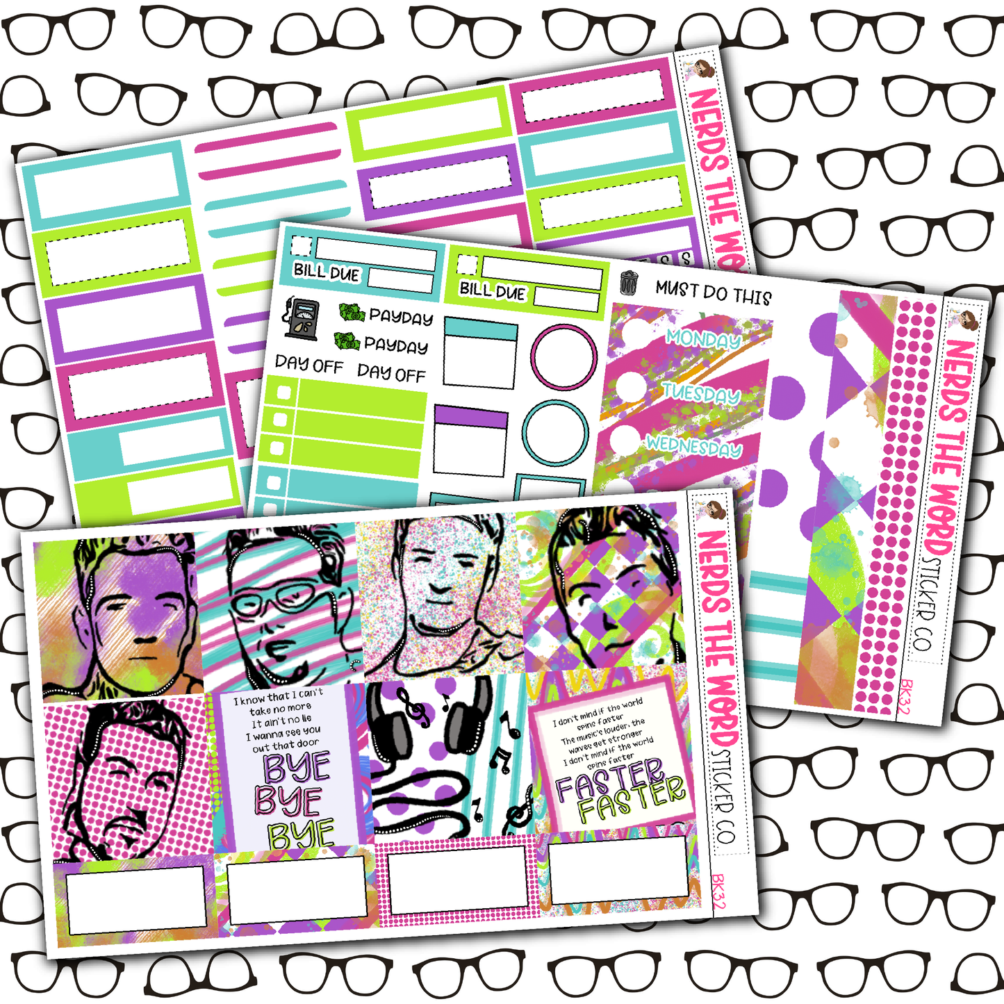 NSYNC Monthly, Weekly and or Journaling Sticker Kit