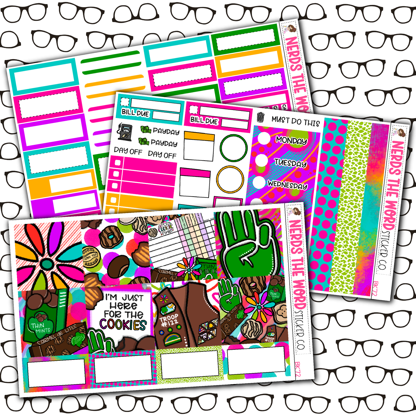 Cookie Time Monthly, Weekly and or Journaling Sticker Kit
