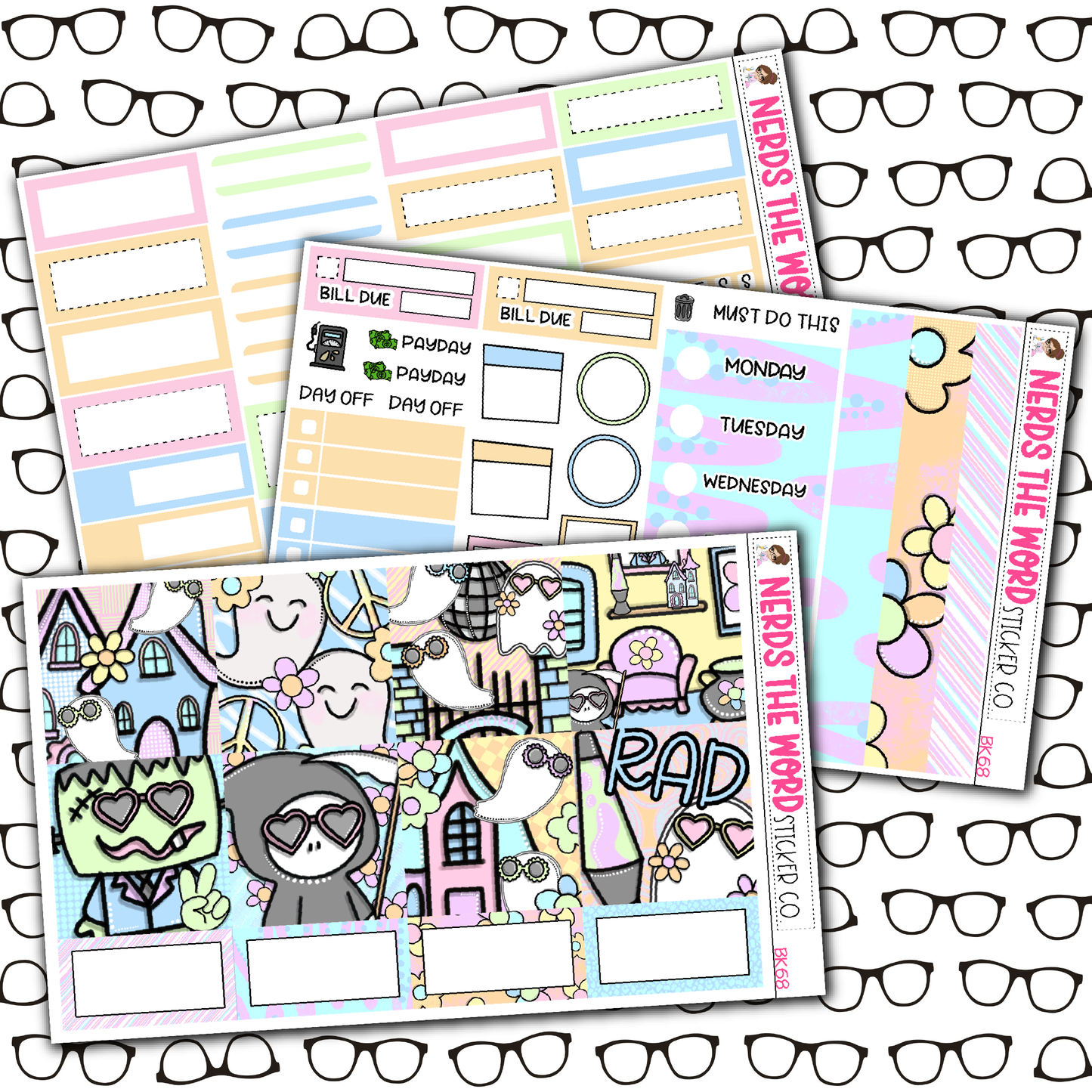 Groovy Halloween Monthly, Weekly and or Journaling Sticker Kit