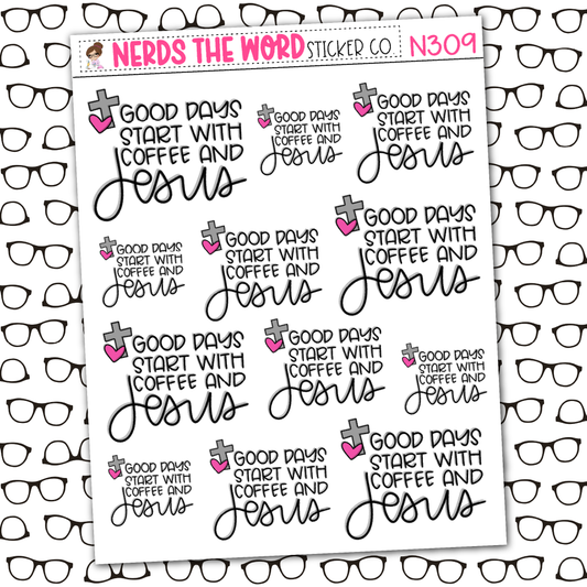 Coffee & Jesus Sticker Sheet