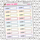 Pastel Work Functional Box Sticker Sheet