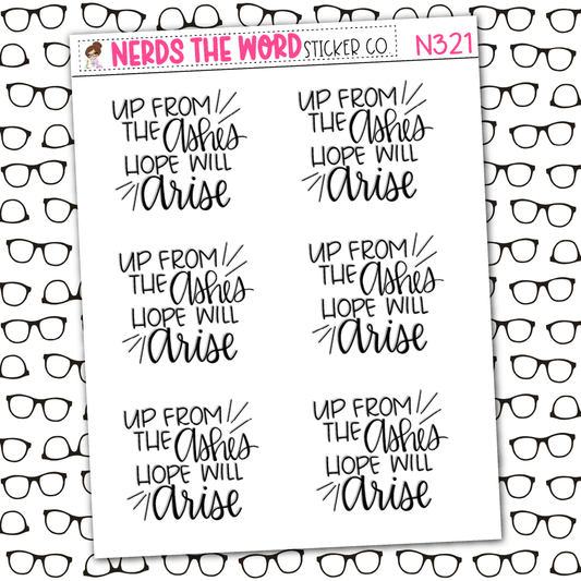 Rise from the Ashes Sticker Sheet