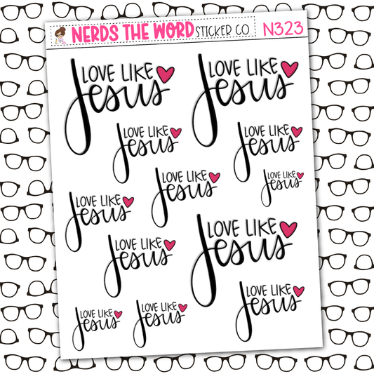 Love Like Jesus Sticker Sheet