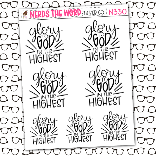 Glory to God Sticker Sheet