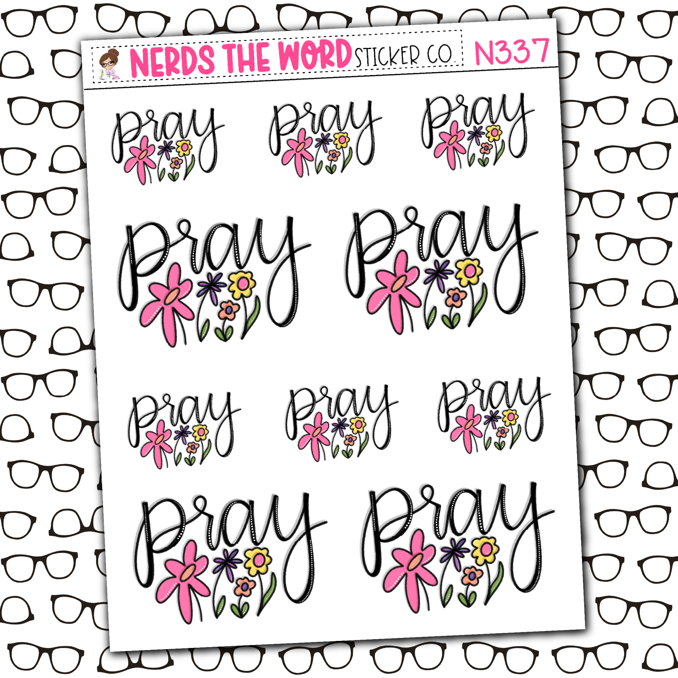 Floral Pray Sticker Sheet – Nerds The Word Sticker Co.