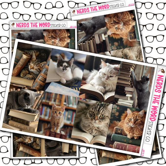 Cat Reading Planner Stickers Just Boxes