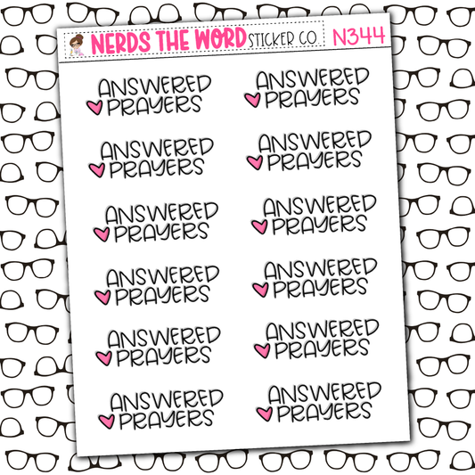 Answered Prayers Sticker Sheet