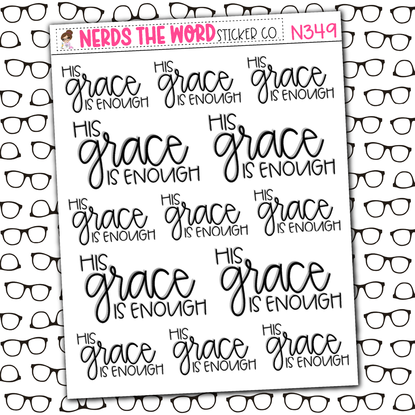 His Grace Sticker Sheet