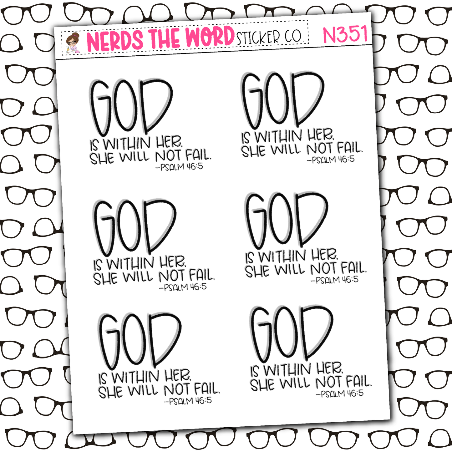 God Is Within Her Sticker Sheet