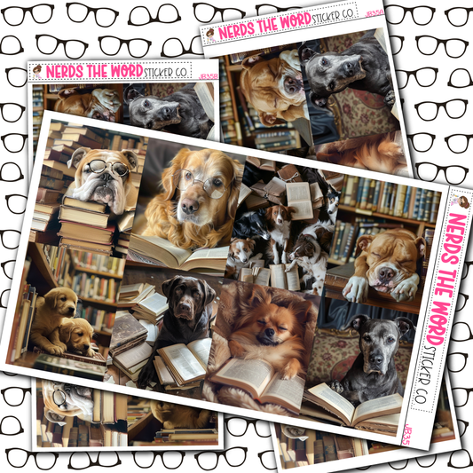 Dog Reading Planner Stickers Just Boxes
