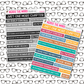 Book Lover Quote Bar Planner Stickers