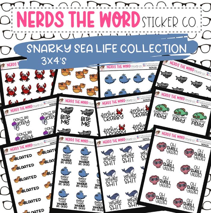 The Snarky Sea Life - 3x4s