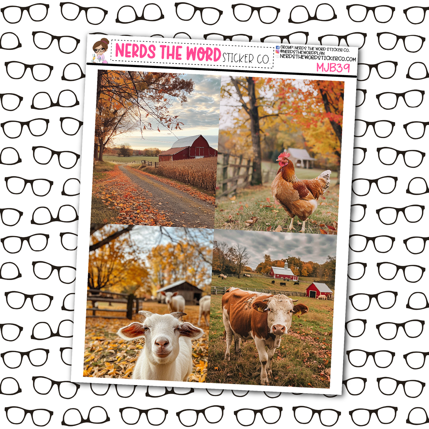 Autumn Farm Just Box Sticker Sheet