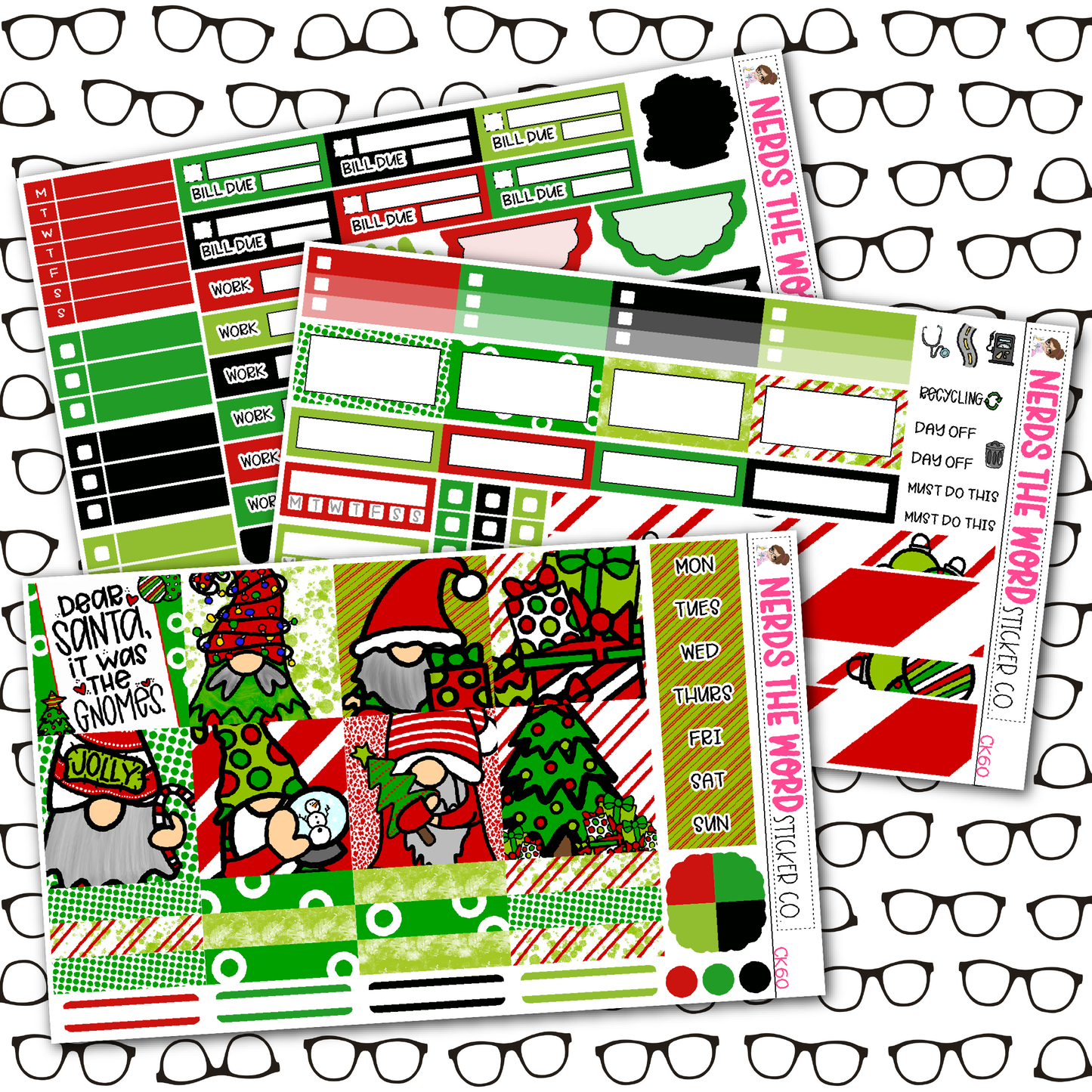 Ho Ho Gnome Weekly Planner Kit