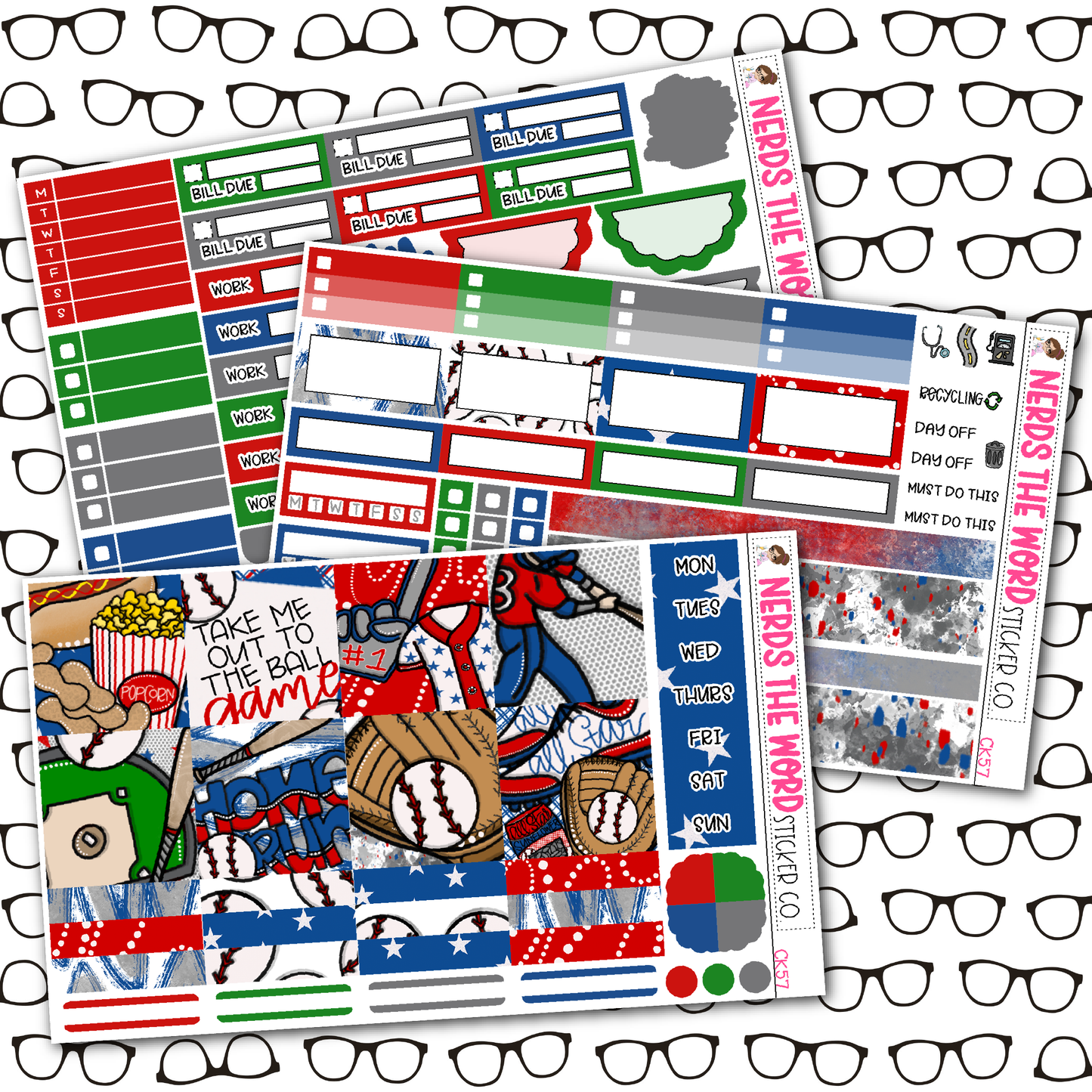 Take Me Out To The Ball Game Weekly Planner Kit