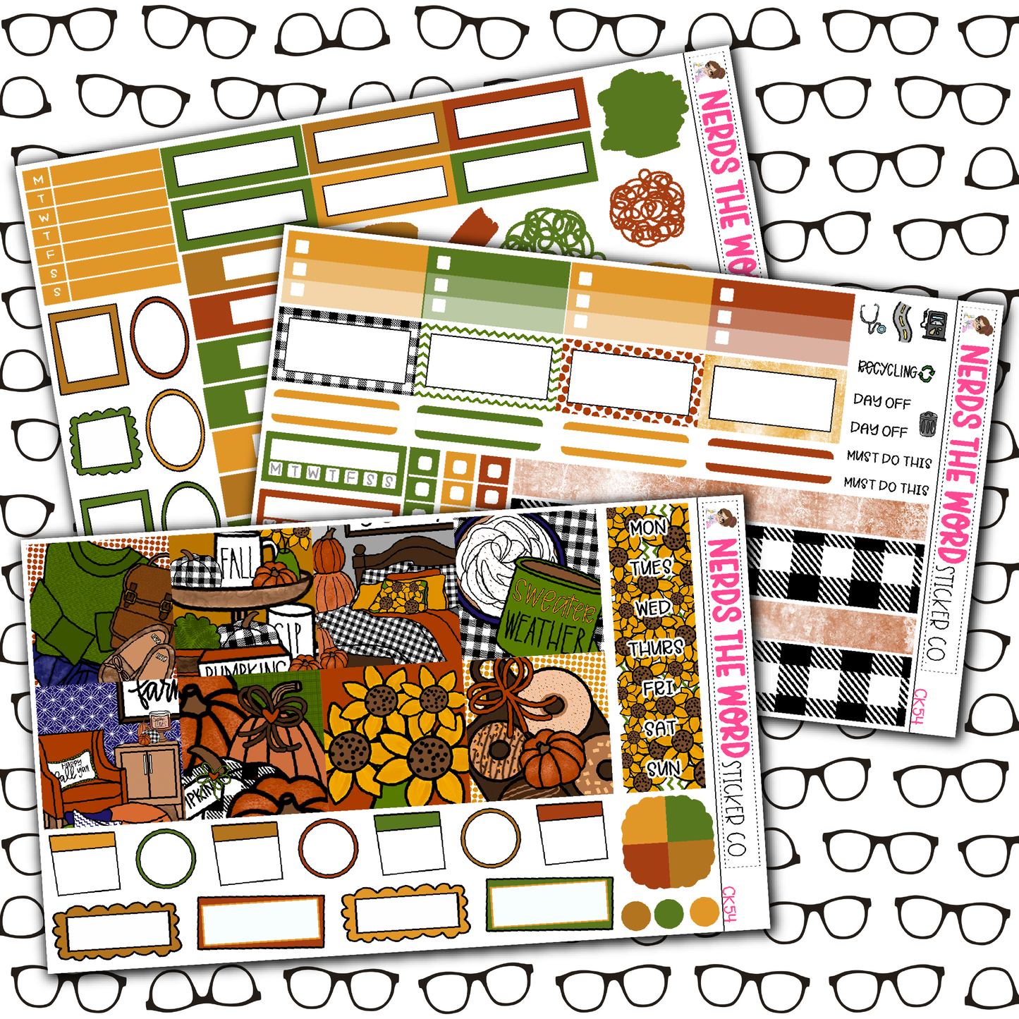 Sweater Weather Monthly, Weekly and or Journaling Sticker Kit
