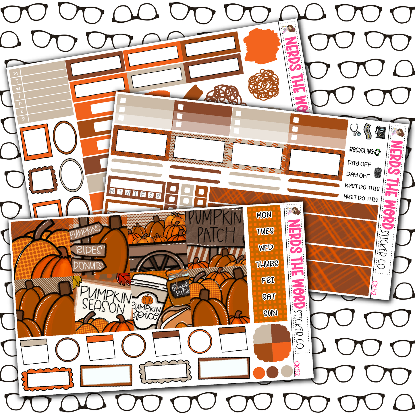 Pumpkin Patch Monthly, Weekly and or Journaling Sticker Kit