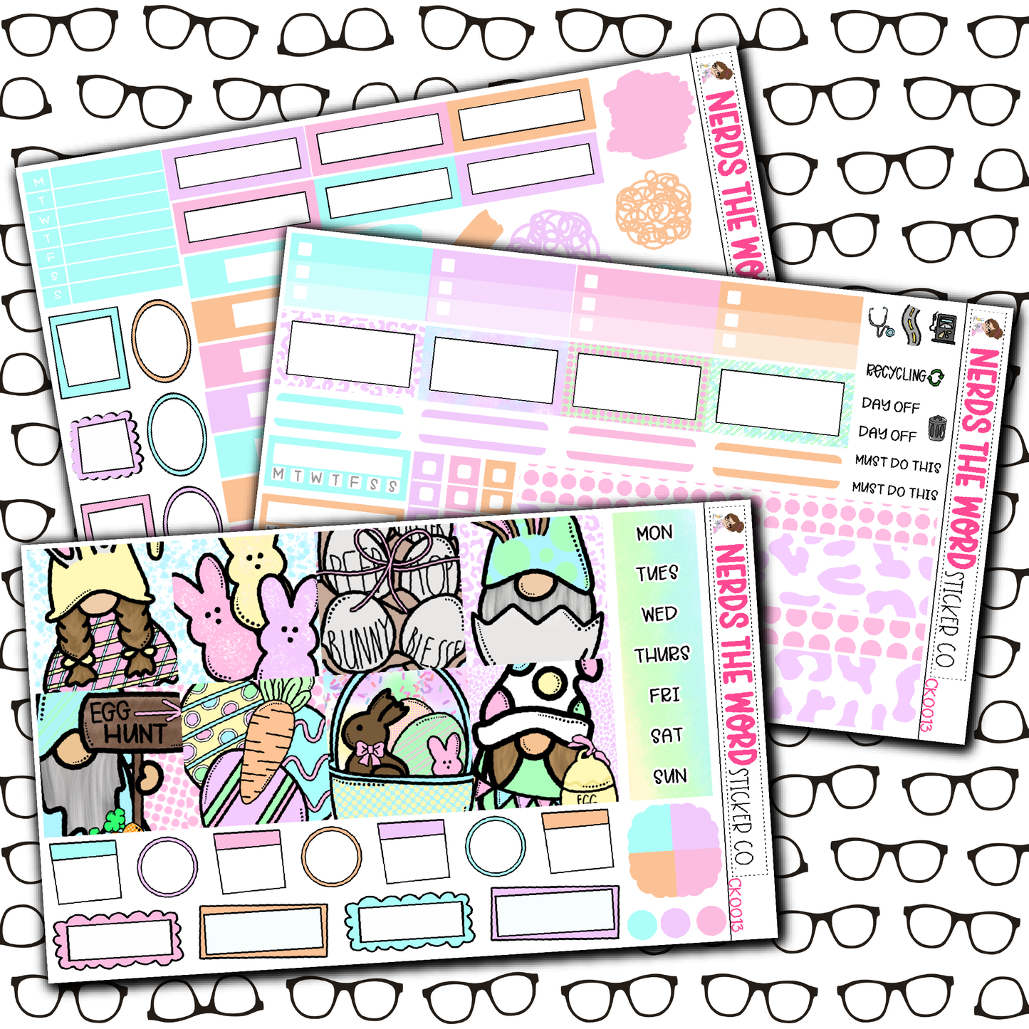 Easter Gnomes Monthly, Weekly and or Journaling Sticker Kit