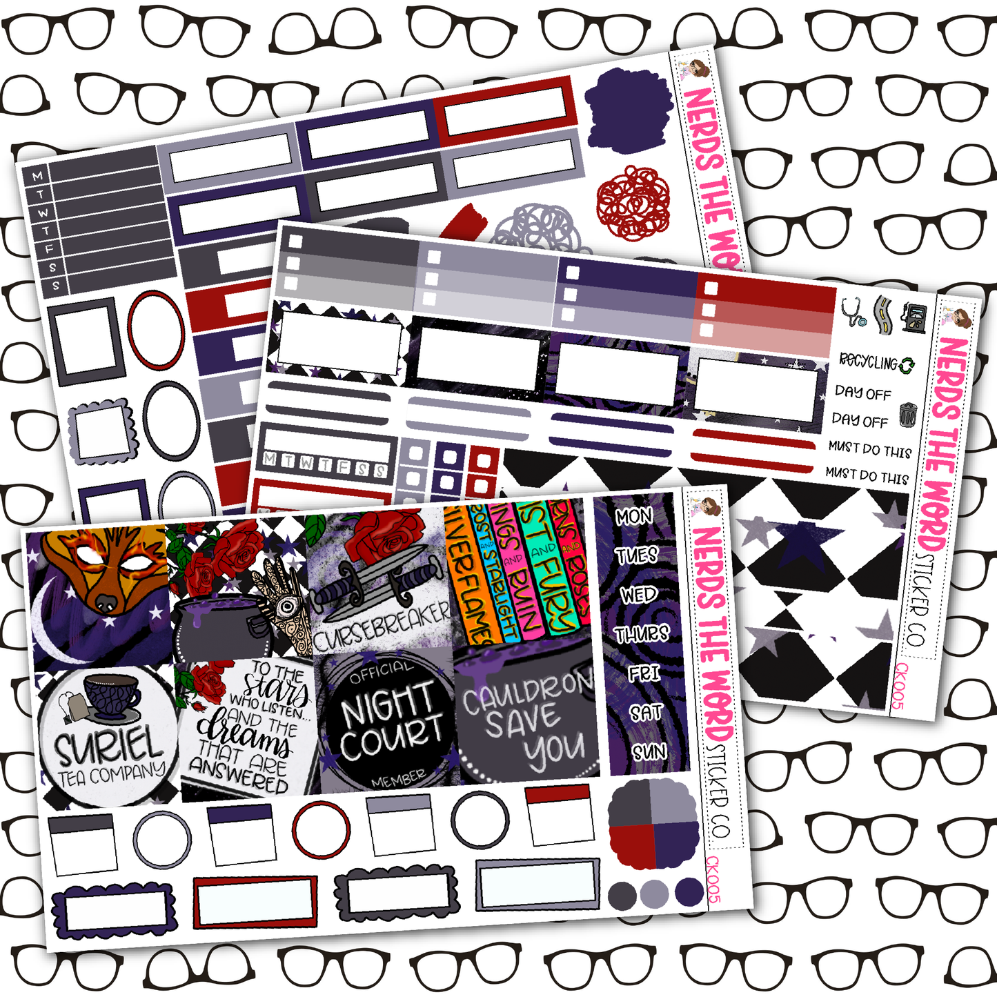 ACOTAR Monthly, Weekly and or Journaling Sticker Kit