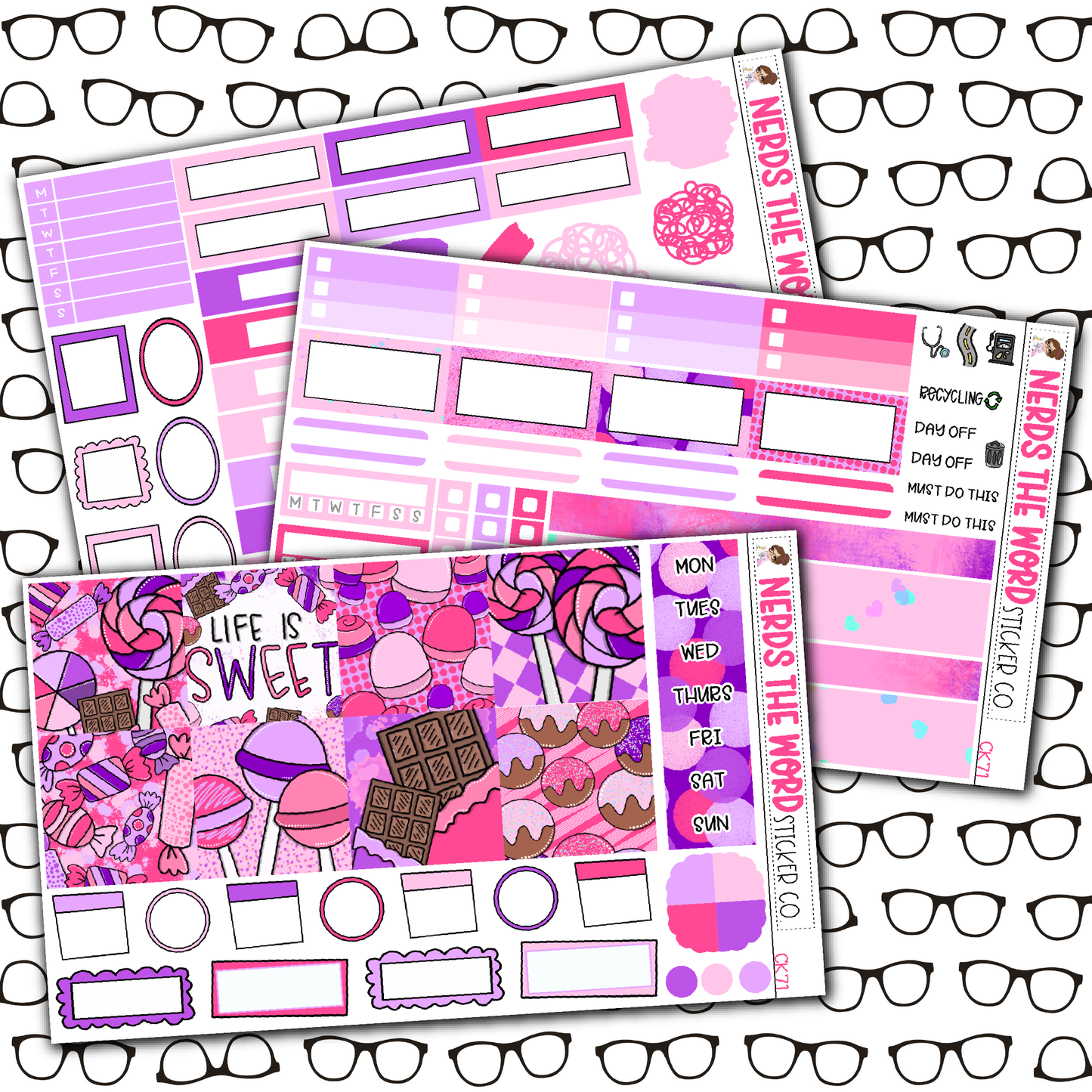 Life is Sweet Monthly, Weekly and or Journaling Sticker Kit