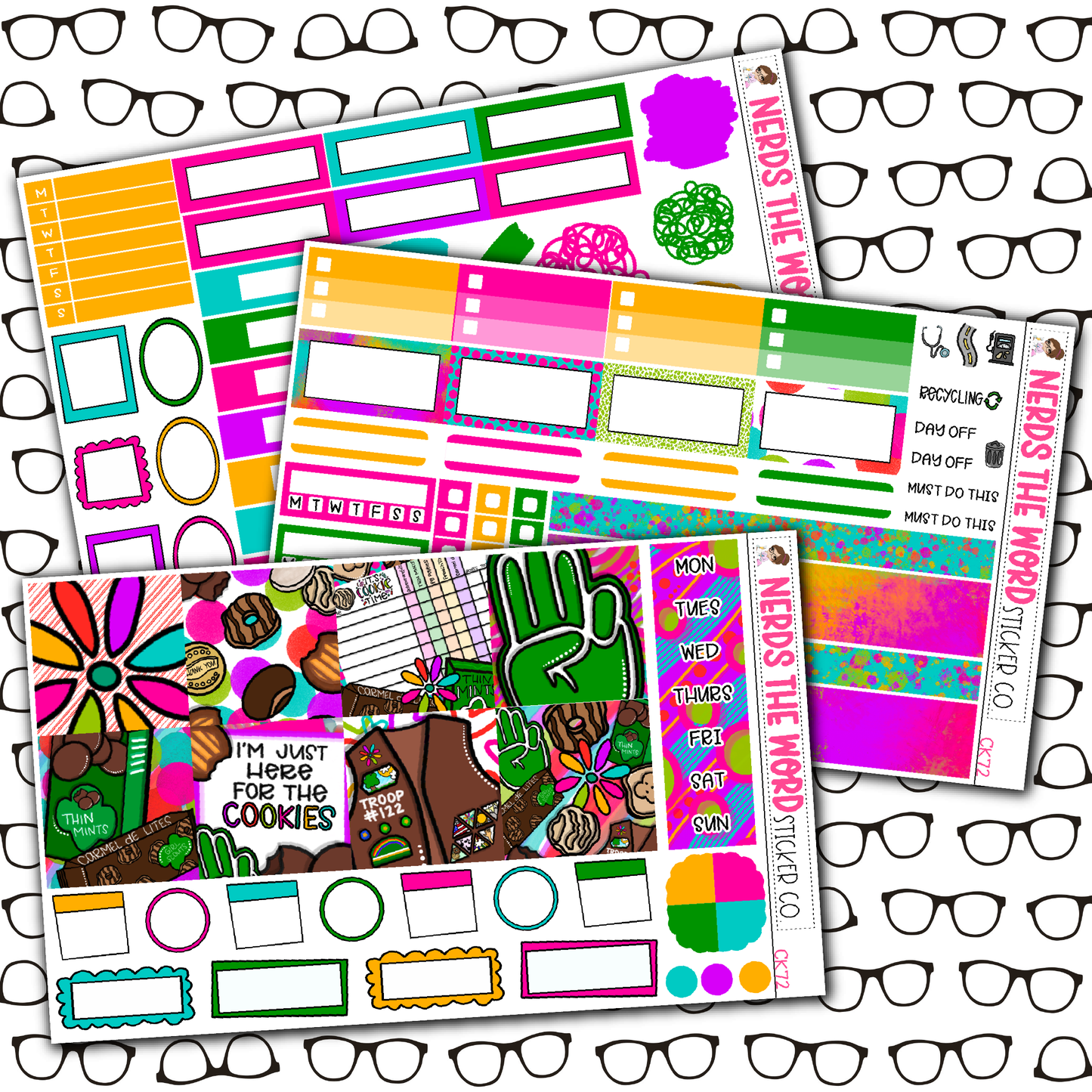 Cookie Time Monthly, Weekly and or Journaling Sticker Kit