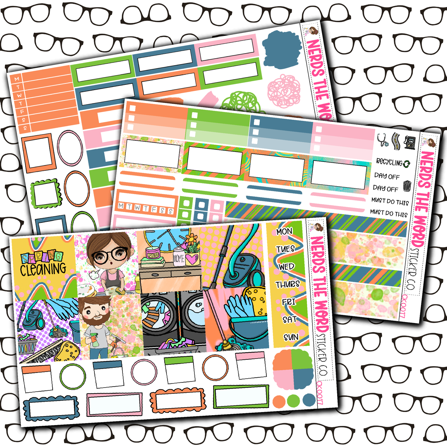 Spring Cleaning Monthly, Weekly and or Journaling Sticker Kit