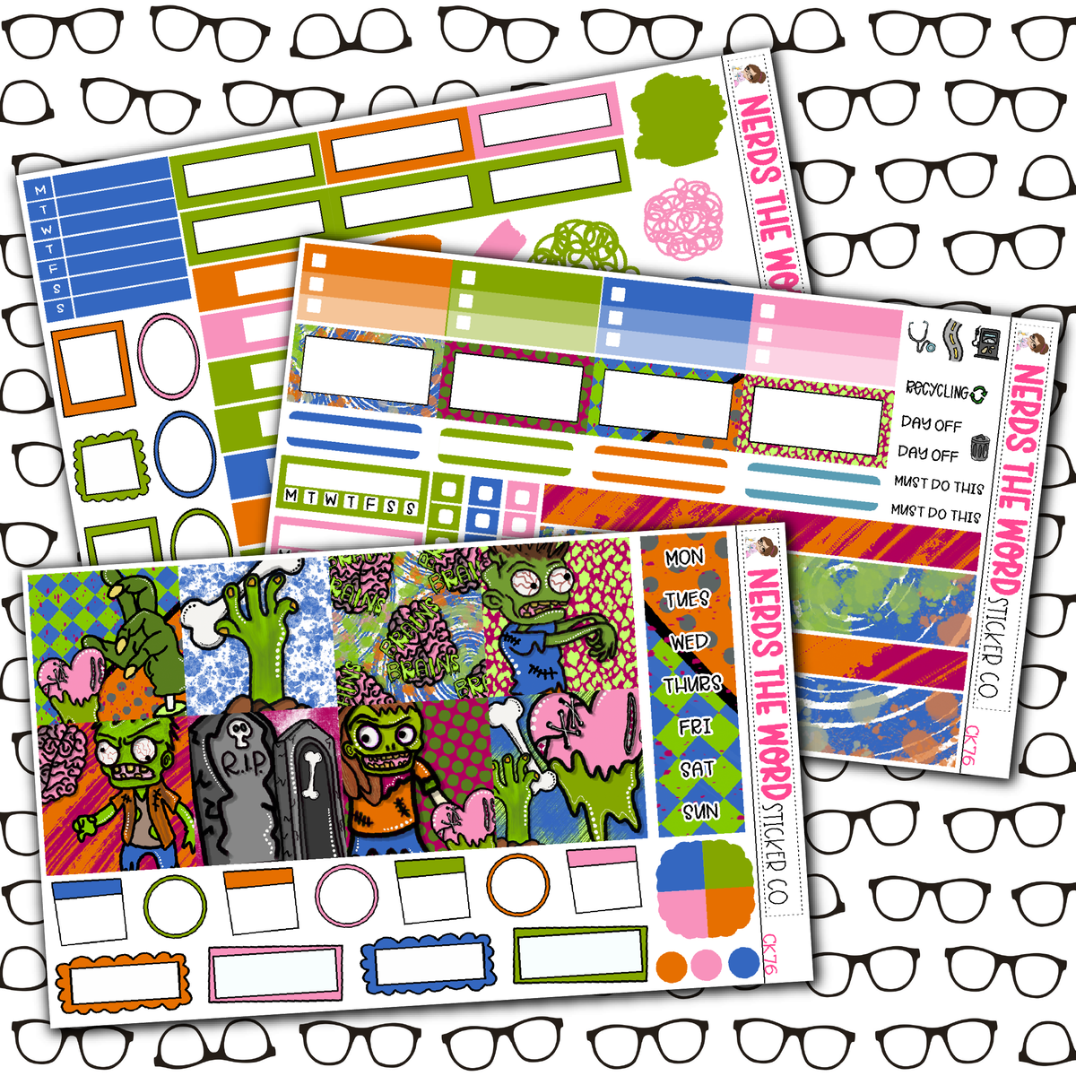 Brains Monthly, Weekly and or Journaling Sticker Kit