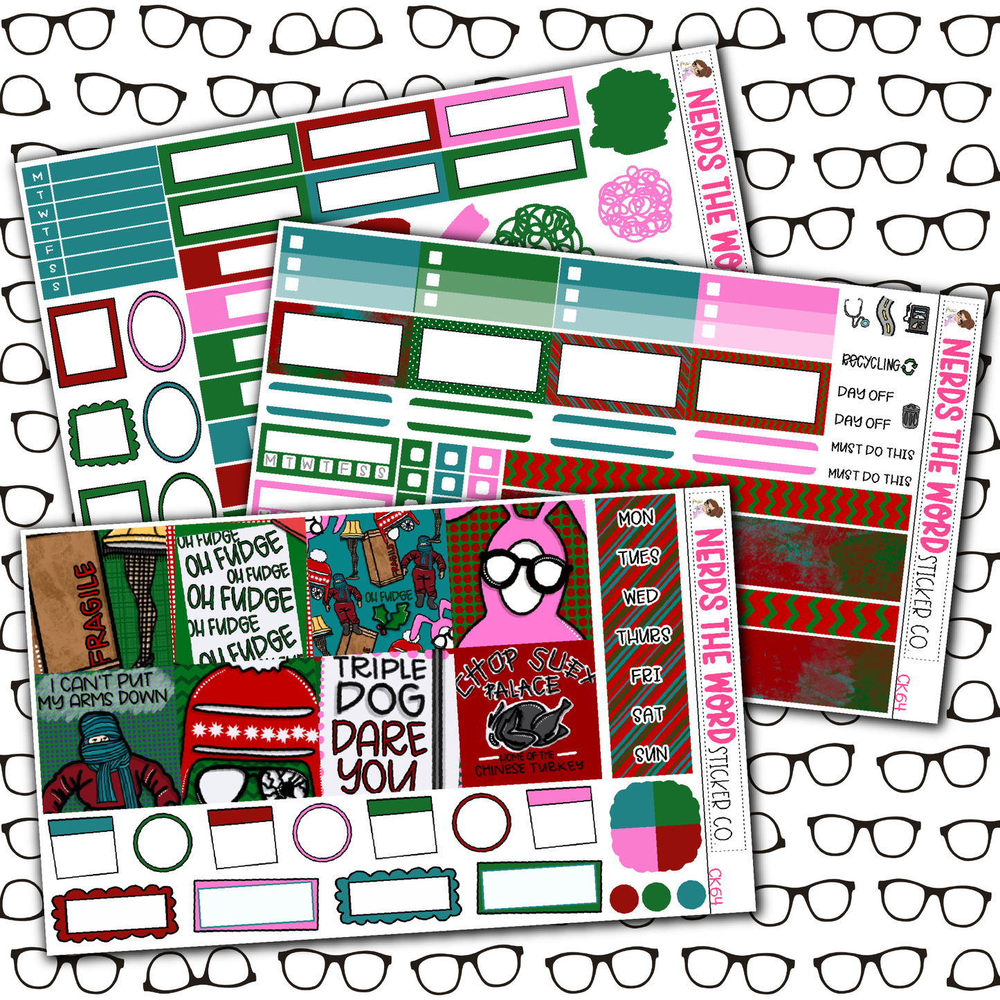 Christmas Story Monthly, Weekly and or Journaling Sticker Kit