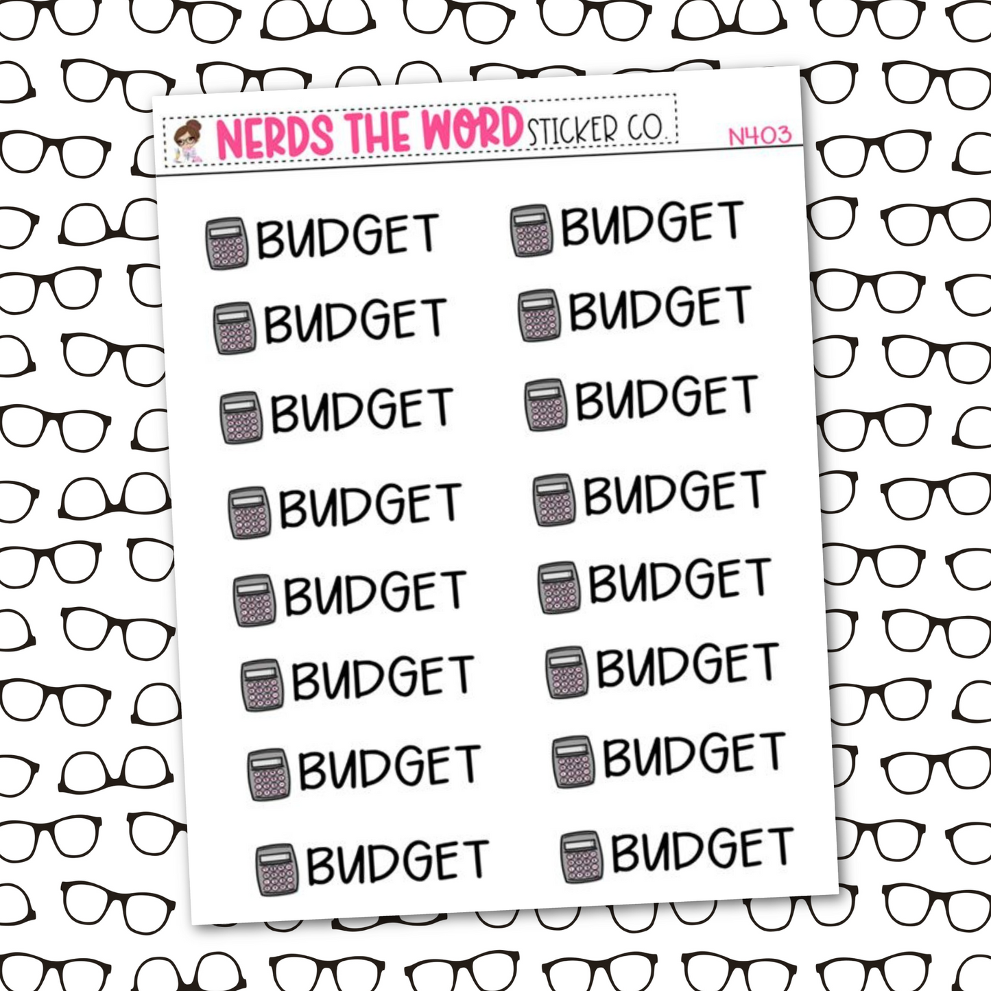 Budget Sticker Sheet