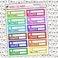 Rainbow Bill Due Functional Box Sticker Sheet
