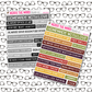 Foodie Quote Bar Planner Stickers