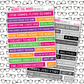 I Hate Summer Quote Bar Sticker Sheet