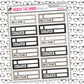 Grayscale Bill Due Functional Box Sticker Sheet