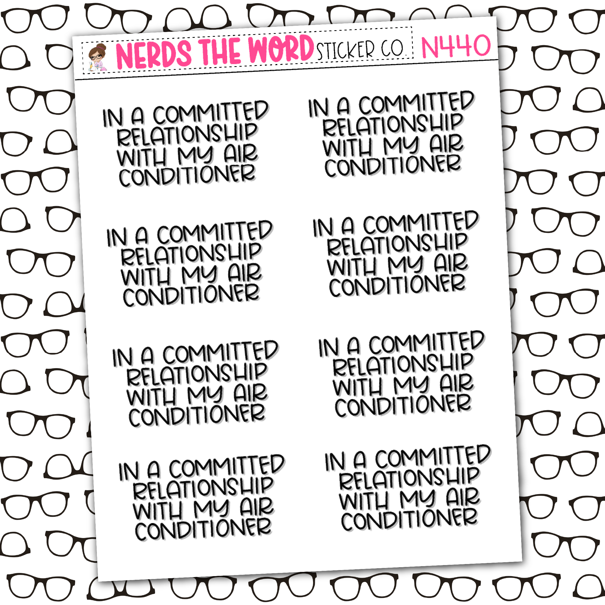 Committed to AC Sticker Sheet – Nerds The Word Sticker Co.