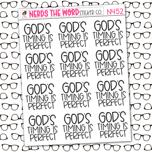 Timing Is Perfect Sticker Sheet